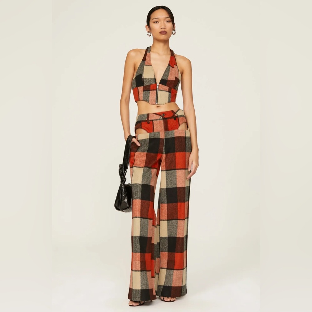 Anthropology AFRM Willis Plaid Pants Women’s Size 27 NWT